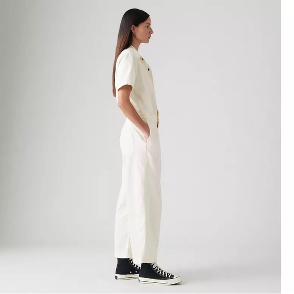Levi’s short sleeve heritage jumpsuit | Serenity Now (white) | XS | NWT - Picture 2 of 6